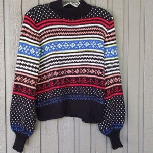 American Eagle Cropped Fairisle Sweater